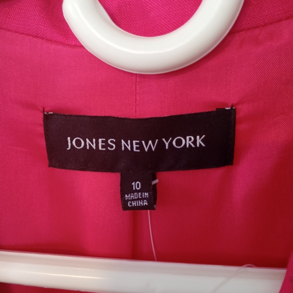 Jones New York Bright Pink Button-Front Midi Dress with Belt - Picture 6 of 7